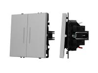 Механизм выключателя двухклавишный проходной LED SWT-NOBE-MKP2-SFPL-L-IS (230V, 10A)