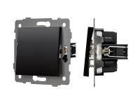 Механизм выключателя одноклавишный самовозвратный SWT-MKR1-PL-BK-V (250V, 10A)