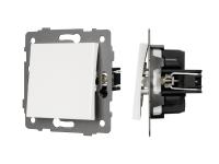 Механизм выключателя одноклавишный самовозвратный SWT-MKR1-PL-WH-V (250V, 10A)