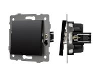 Механизм выключателя одноклавишный непроходной SWT-MK01-PL-BK-V (250V, 10A)