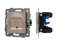 Механизм компьютерной розетки двойной SCT-MPC2-PL-GD-V (RJ-45, CAT6)
