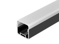 Профиль с экраном LINE-D-3030-2000 SQUARE BLACK+OPAL