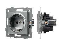 Механизм электрической розетки SCT-MEU1-PL-GR-V (250V, 16A)
