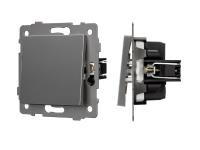 Механизм выключателя одноклавишный перекрёстный SWT-MKX1-PL-GR-V (250V, 10A)
