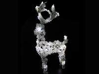 Светодиодный Олененок из бус высота 50 см LED-XM(CB)-3D-CK023