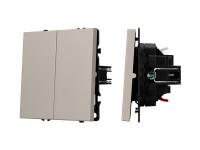 Механизм выключателя двухклавишный непроходной SWT-NOBE-MK02-SFPL-CA (230V, 10A)