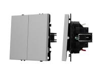 Механизм выключателя двухклавишный проходной SWT-NOBE-MKP2-SFPL-IS (230V, 10A)