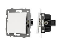 Механизм выключателя одноклавишный проходной SWT-MKP1-PL-WH-V (250V, 10A)