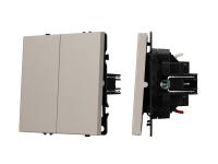 Механизм выключателя двухклавишный проходной SWT-NOBE-MKP2-SFPL-CA (230V, 10A)