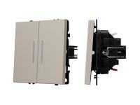 Механизм выключателя двухклавишный непроходной LED SWT-NOBE-MK02-SFPL-L-CA (230V, 10A)