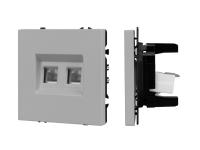 Механизм сдвоенной компьютерной розетки SCT-NOBE-MPC2-SFPL-IS (RJ-45, CAT6)