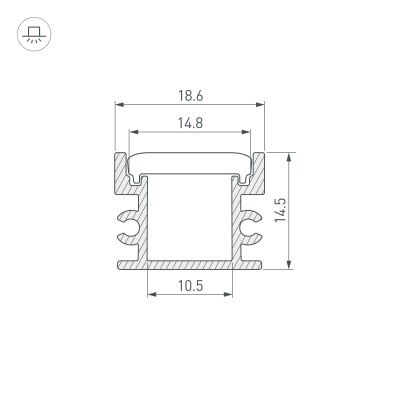 Купить Профиль FLOOR18-H15-3000 ANOD в Москве