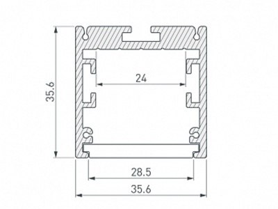 Купить Профиль SL-ARC-3535-LINE-2500 WHITE в Москве