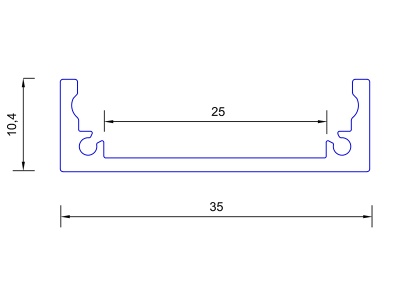 Накладной алюминиевый профиль купить в Москве