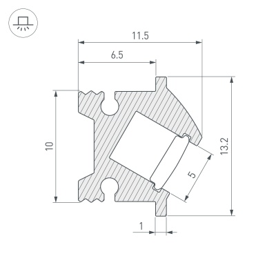 Купить Профиль SL-BEVEL-H12-F13-2000 ANOD в Москве