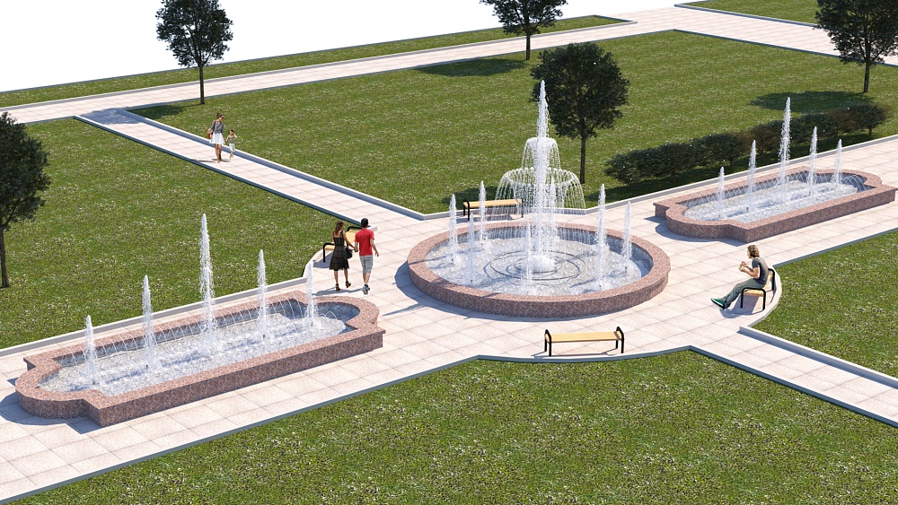 Визуализация фонтана  г. Якутск