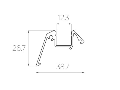 Накладной алюминиевый профиль купить в Москве