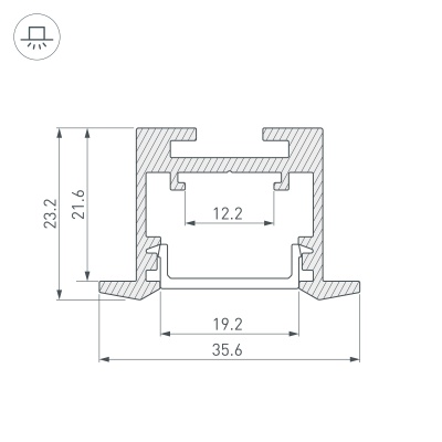 Купить Профиль SL-LINE-3523-F-2500 BLACK в Москве