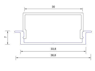 Купить Профиль алюминиевый LP 0740 (2000 мм) в Москве