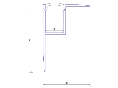 Купить Профиль алюминиевый LP 4532 (2000 мм) в Москве