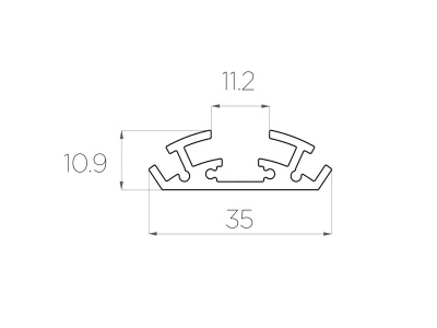 Накладной алюминиевый профиль купить в Москве
