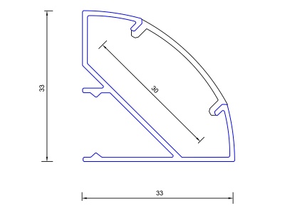 Накладной алюминиевый профиль купить в Москве