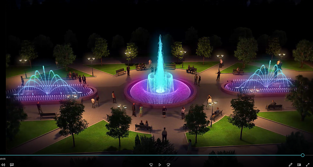 Визуализация фонтана  г. Якутск