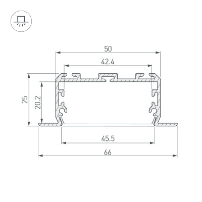 Купить Профиль KLUS-POWER-W50-FS-2000 ANOD в Москве