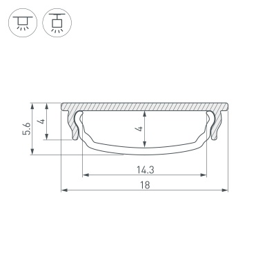 Купить Профиль ARH-BENT-W18-2000 ANOD в Москве