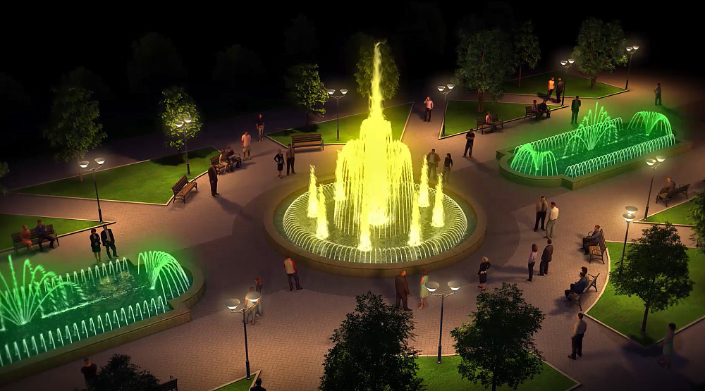 Визуализация фонтана  г. Якутск