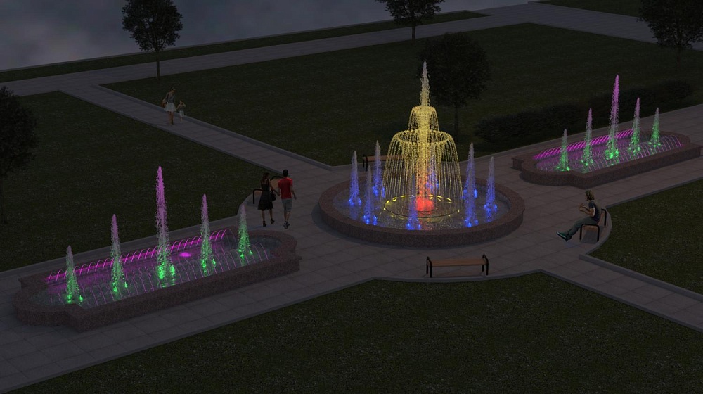 Визуализация фонтана  г. Якутск