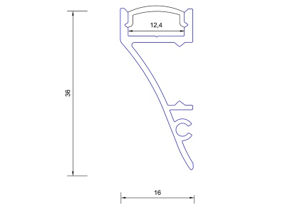Накладной алюминиевый профиль купить в Москве