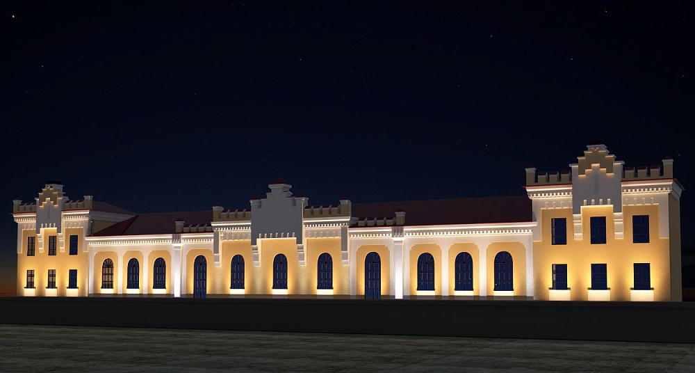 Архитектурно-Художественная подсветка ЖД вокзала «Чудово»