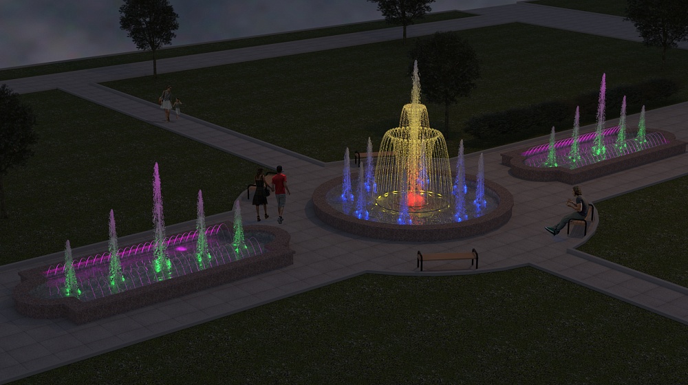 Визуализация фонтана  г. Якутск
