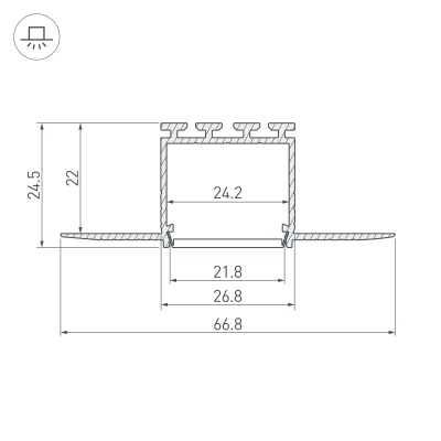 Купить Профиль PLS-LOCK-H25-F-HIDE-3000 в Москве