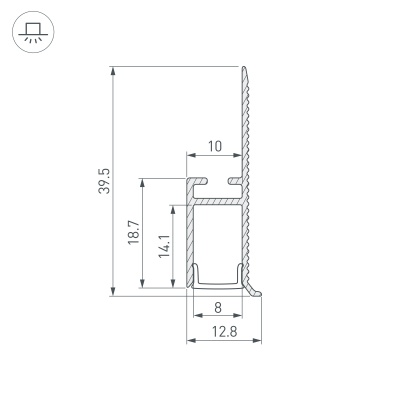 Купить Профиль WALL-FANTOM-W10-2000 ANOD в Москве