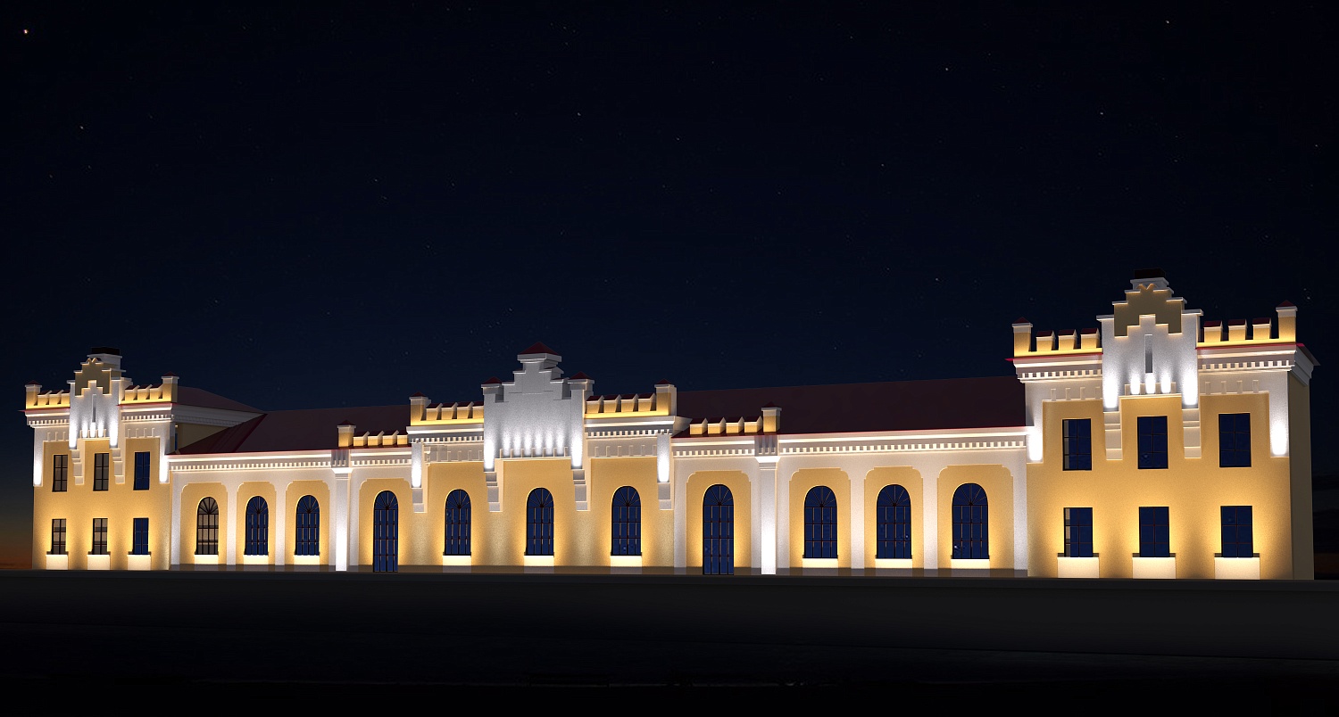 Архитектурно-Художественная подсветка ЖД вокзала «Чудово»