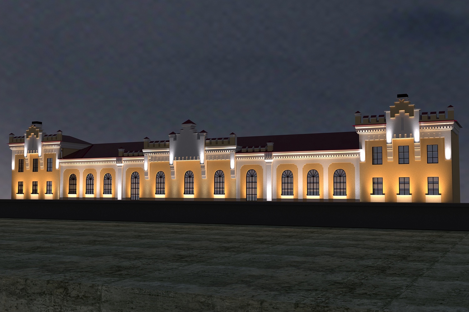 Архитектурно-Художественная подсветка ЖД вокзала «Чудово»