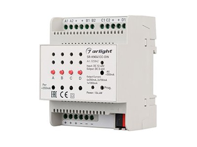 Контроллер тока SR-KN041CC-DIN (12-48V, 4x350/700mA) купить в Москве