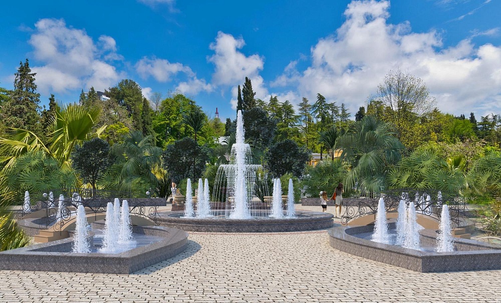 Визуализация фонтана в г. Сочи