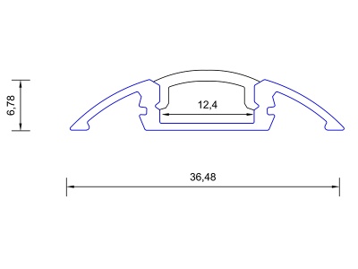 Накладной алюминиевый профиль купить в Москве