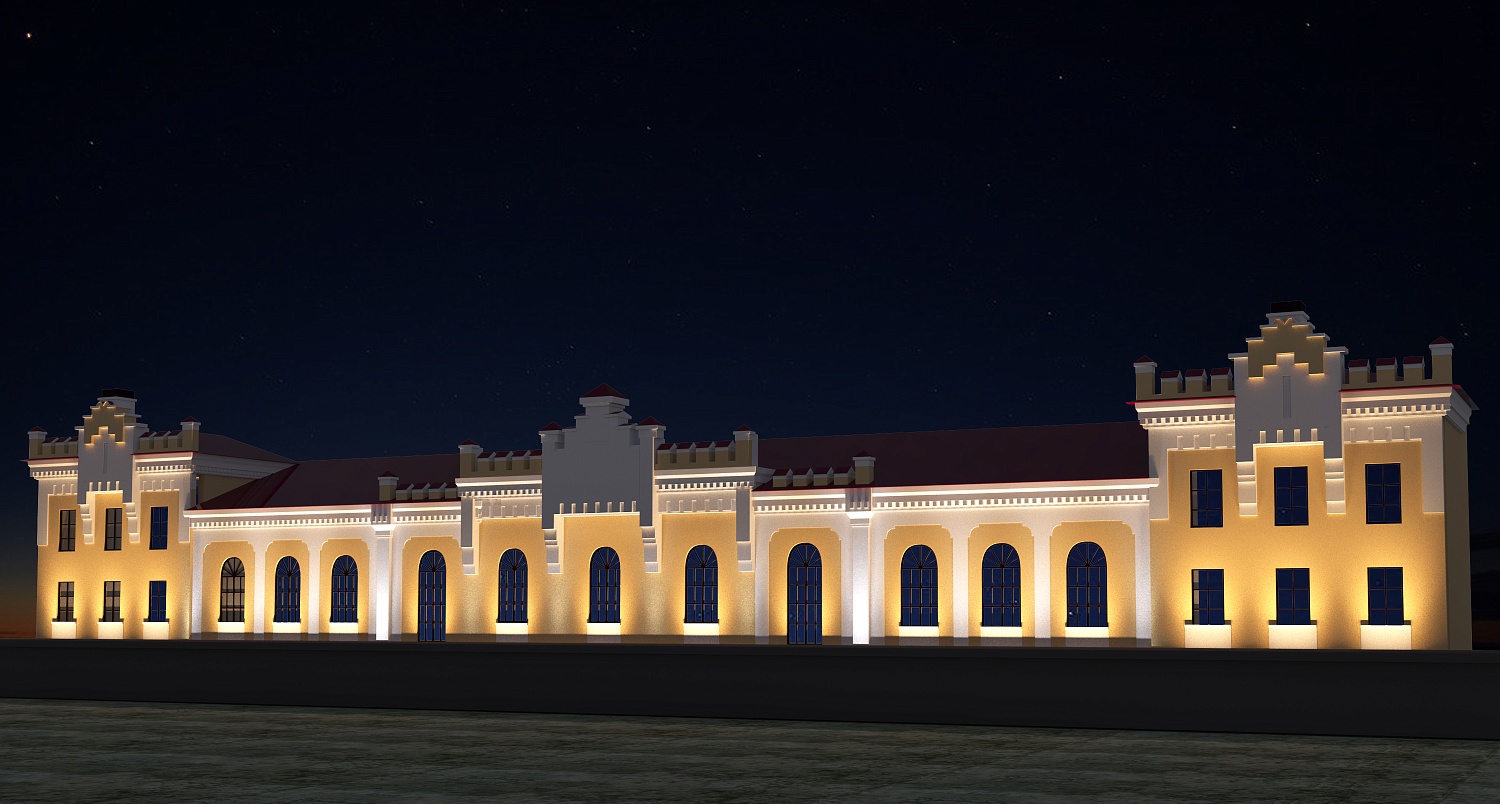 Архитектурно-Художественная подсветка ЖД вокзала «Чудово»