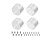Заглушка WPH-FLEX-D22-360deg WHITE ALU с отверстием