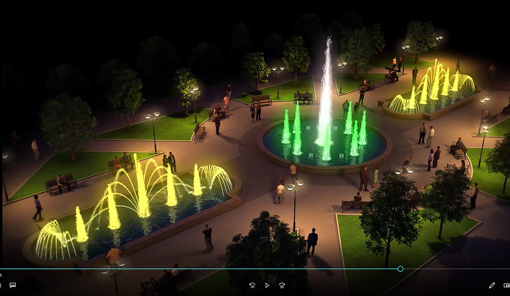 Визуализация фонтана  г. Якутск
