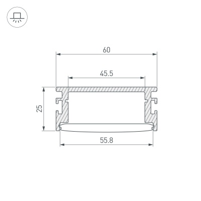 Купить Профиль FLOOR60-H26-3000 ANOD в Москве