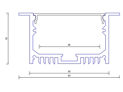 Купить Профиль алюминиевый LP 3263 (2000 мм) в Москве