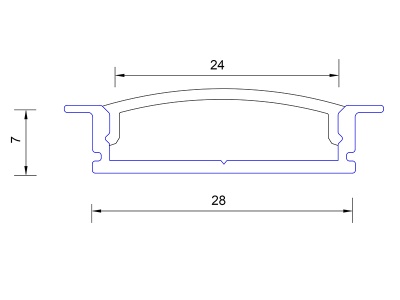 Купить Профиль алюминиевый LP 0734 (2000 мм) в Москве