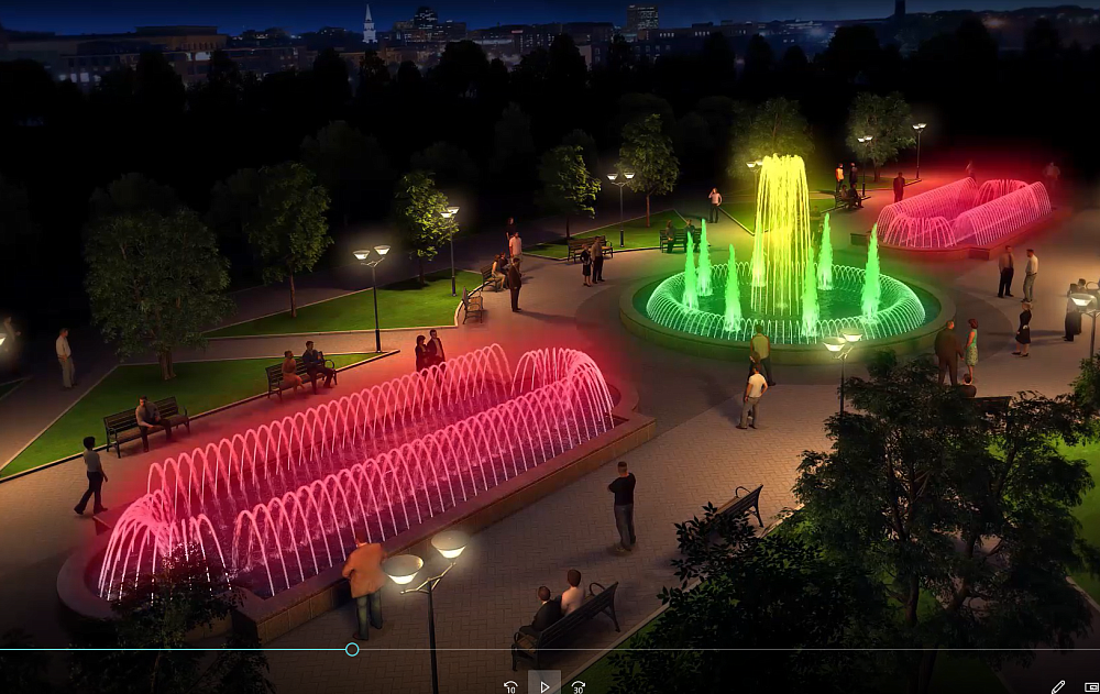 Визуализация фонтана  г. Якутск